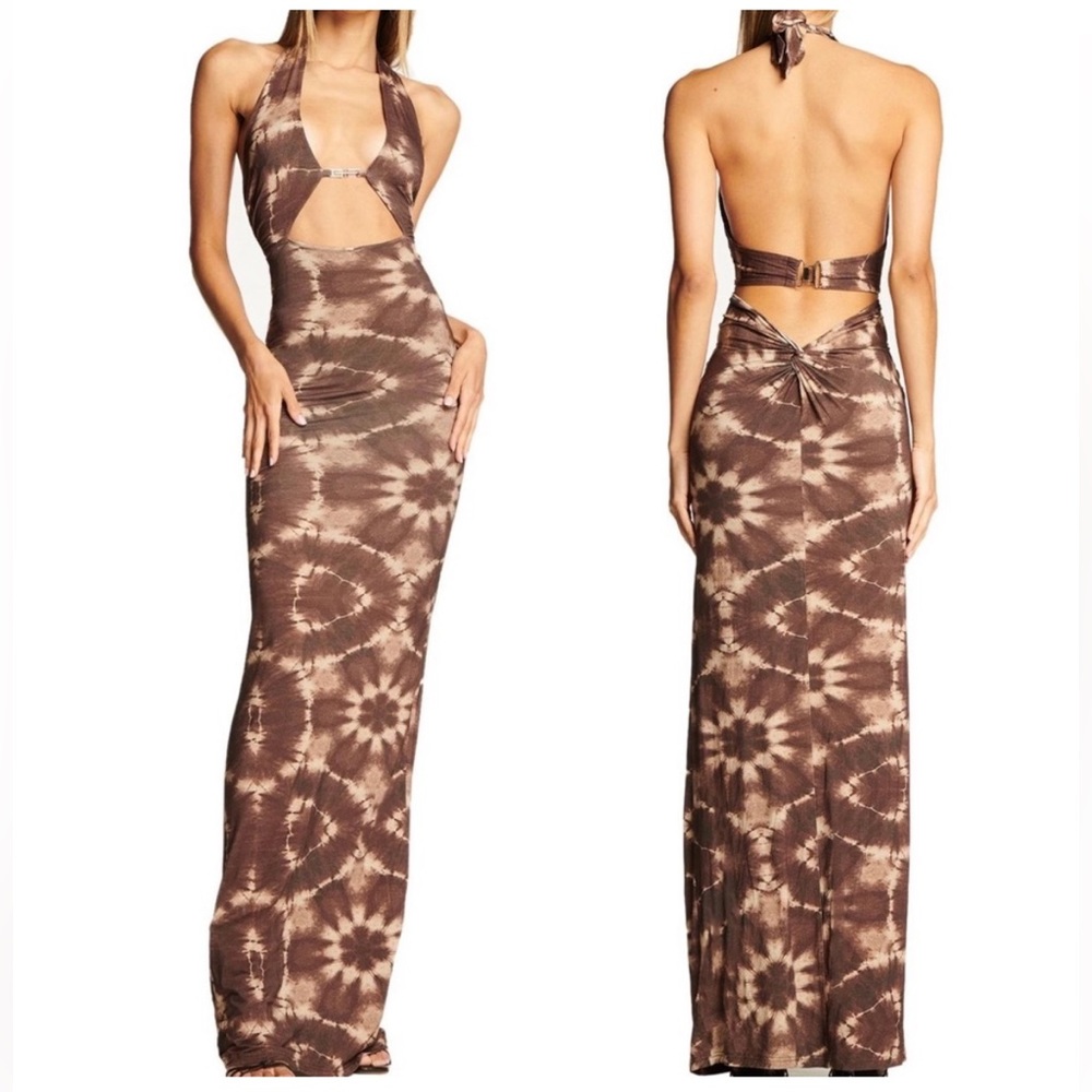 I.AM.GIA EVIE DRESS - TAN TIE DYE